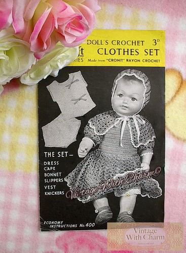 Vintage 1940s crochet pattern - vintage,