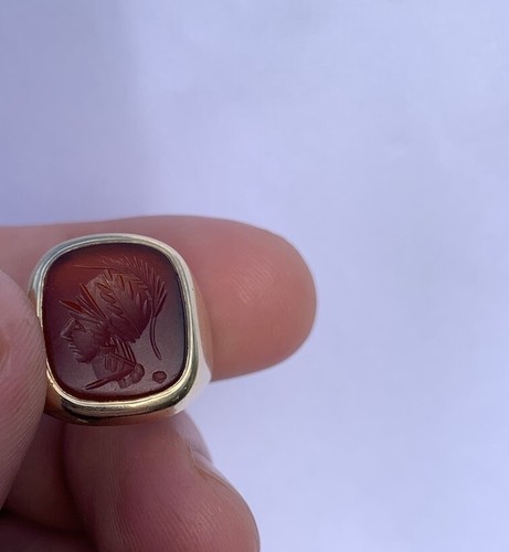 Gents signet ring - , 9ct