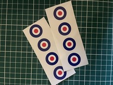 8x 2.5 Cm RAF Stickers Target