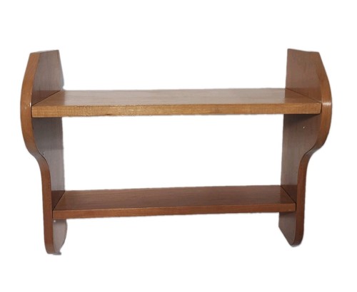 Vintage wood double wall shelf - double,