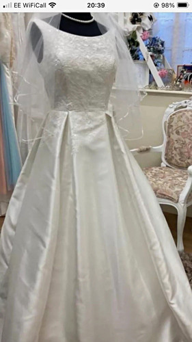 Ivory satin lace - ivory, ball