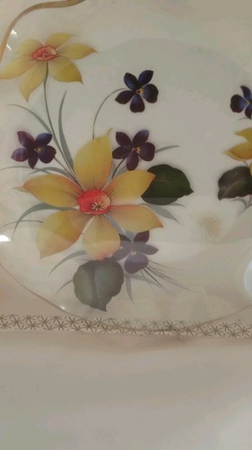 Chance glass plate gilt - chance, plate.