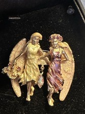 Kirks Folly Vintage Twin Sisters Fairy Brooch