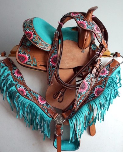 Pony mini floral teal - 12",