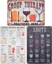 3 Pieces Vintage Cocktail Bar