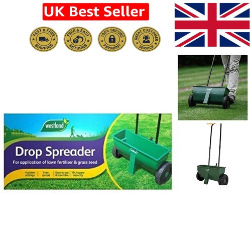 Lawn fertiliser drop spreader - drop,