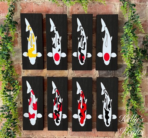 Solid wooden koi carp fish - carp,