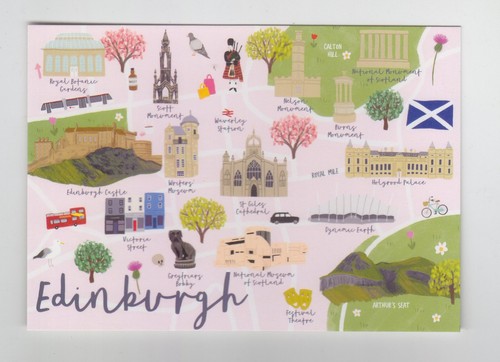 Mint map postcard edinburgh - postcard,