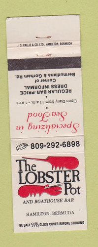 Matchbook cover lobster - -, pot