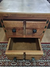 Solid Wood Cabinet / Side Table Mexican 2 Drawers 