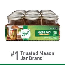 , Glass Mason Jars with Lids &