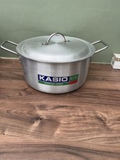 large stainless steel saucepan/ stockpot  and lid     - twin handles
