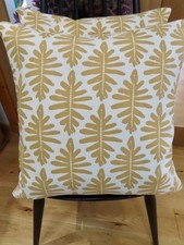 Vanessa Arbuthnott - PAIR-  'Wild Fern'  18" in Ocre - Double Sided - Zipped