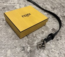 Fendi Black Leather Belt with