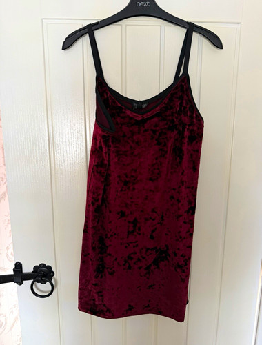 Topshop burgundy velvet slip - topshop,