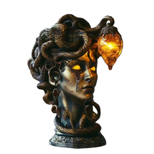 Medusa statue light - light, table