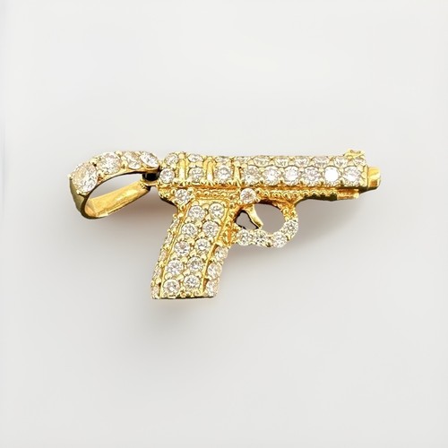 Amb 10k yellow gold pave - amb,