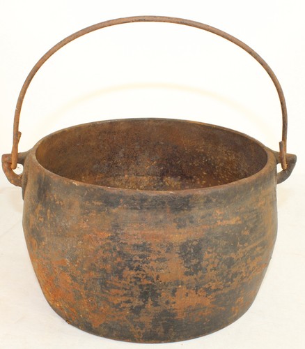 Antique cast iron cauldron - antique,