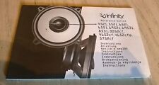 infinity Car Speakers Instruction Book Manual 452i 552i 652i 655i 6952i 853i +