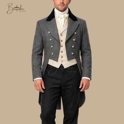 Mens grey morning tailcoat - mens,