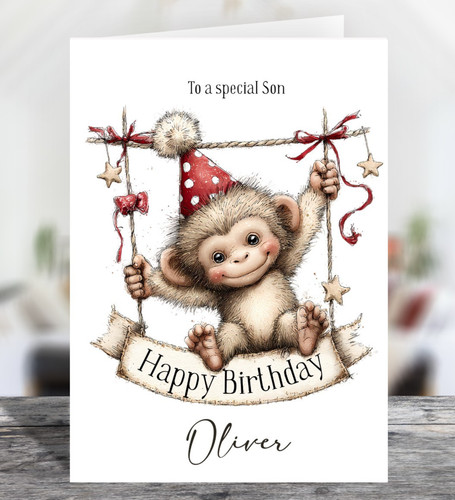 Cute monkey swing happy - cute,