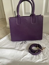 Pia Leather Purple Handbag