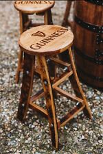 Rustic Oak Whiskey Barrel Bar