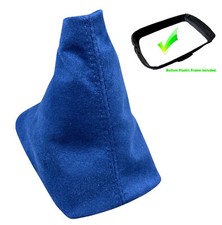 Gear Stick Gaiter + Inner Frame For Volvo C30 2006-2013 Blue Faux Suede