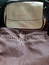 USED ONCE IN EX CONDITION GIANNI CONTI WOMENS BEIGE LEATHER SMALL BAG