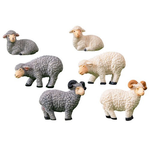 Pcs mini sheep figurines - 6,