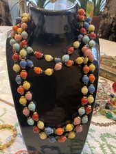 Antique CZECH GLASS / METAL