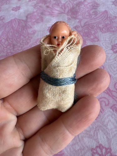 Miniature vintage baby doll - miniature, in
