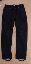 Crane Men's Black Motorcycle Jeans With padded Lining  W34 L31 