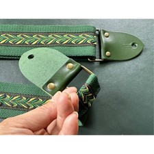 Forest Green Guitar Strap Bass