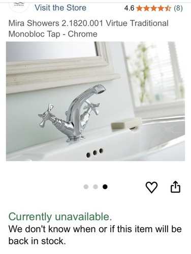 Mira virtue monobloc basin - monobloc,