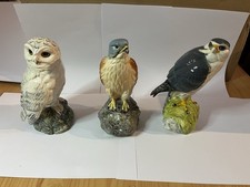 Vintage Beswick Beneagles / Royal Doulton x3 Kestrel Merlin Owl Figurines 