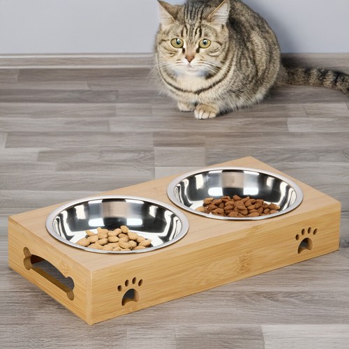 Double raised bowls pet dog - double,