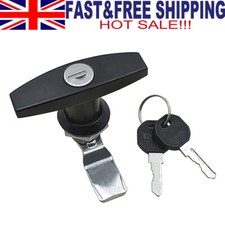 Trailer Camper Cover Latch T-Handle Shell Door Cap Lock Lid w/2 Key For Truck RV