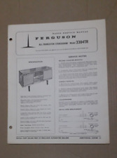 Ferguson  Model 3304TR All-Transistor Stereogram  - Service Manual