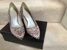 Phase eight Praline/ Cream shoes size 7 EU 40 and matching hand bag