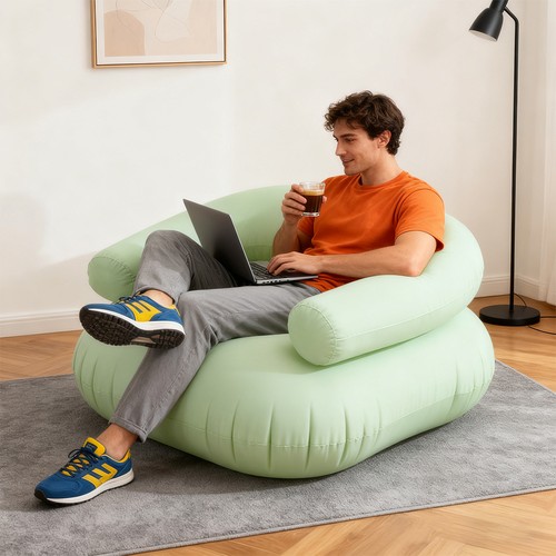 Inflatable donut chair flocked - inflatable,