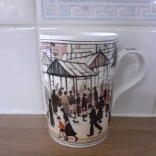 Market Scene Northern Town 1939i (Lowry) Fine Bone China Mug by Wren