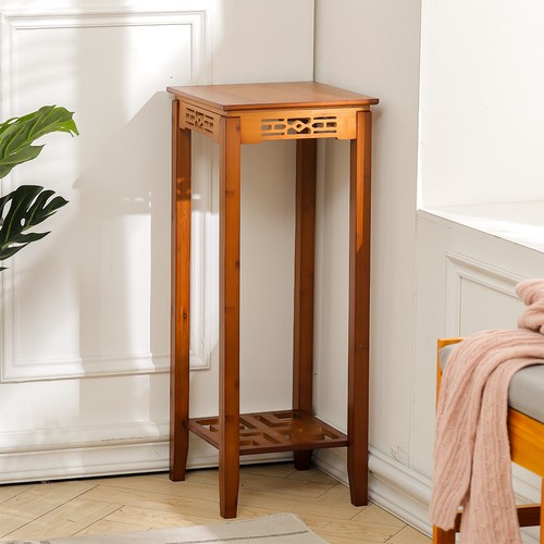 Bamboo tier plant stand mid - 2,