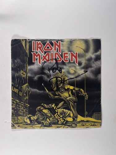 Iron maiden vinyl signed live - iron,