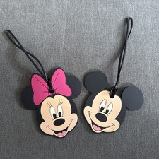 Disney Mickey & Minnie Mouse - 2 Piece Luggage Suitcase Tag Set - Jerry Leigh -H