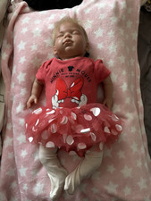 Reborn Baby  20 Inch Lottie Sculpt Nines D’onil Bob Length Human Hair Extensions