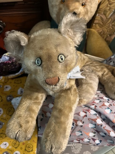 Vintage steiff lioness missing - vintage,