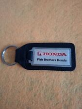 Vintage Honda Fish Brothers Car Keyring Keychain Collectable Leather