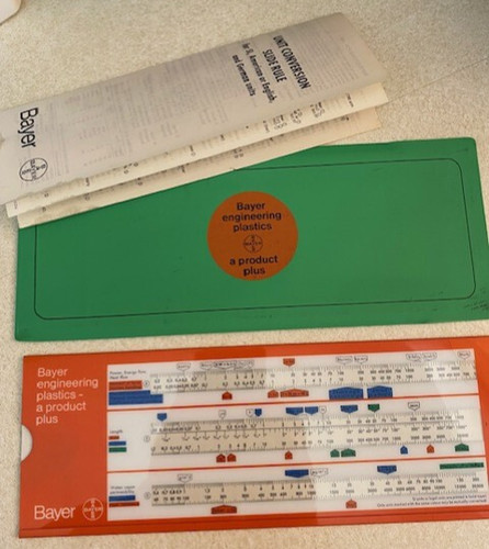 Bayer conversion slide rule - slide,