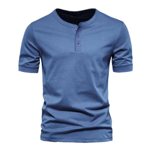 New mens henley grandad solid - mens,